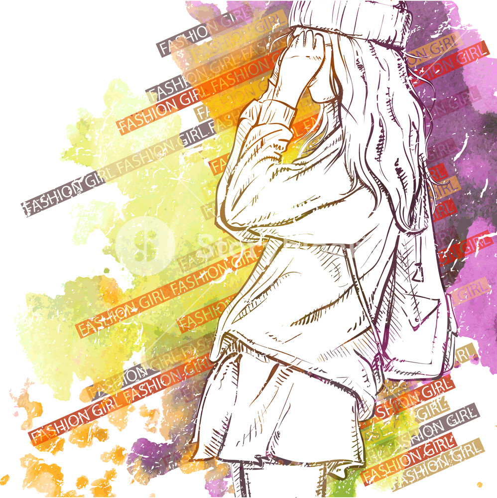 998x1000 Hand Drawn Watercolor Background With Illustration Of A Pretty - Pretty Watercolor Background