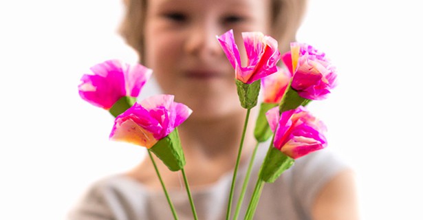 615x320 Recycled Egg Carton Watercolor Flowers - Pretty Watercolor Flowers