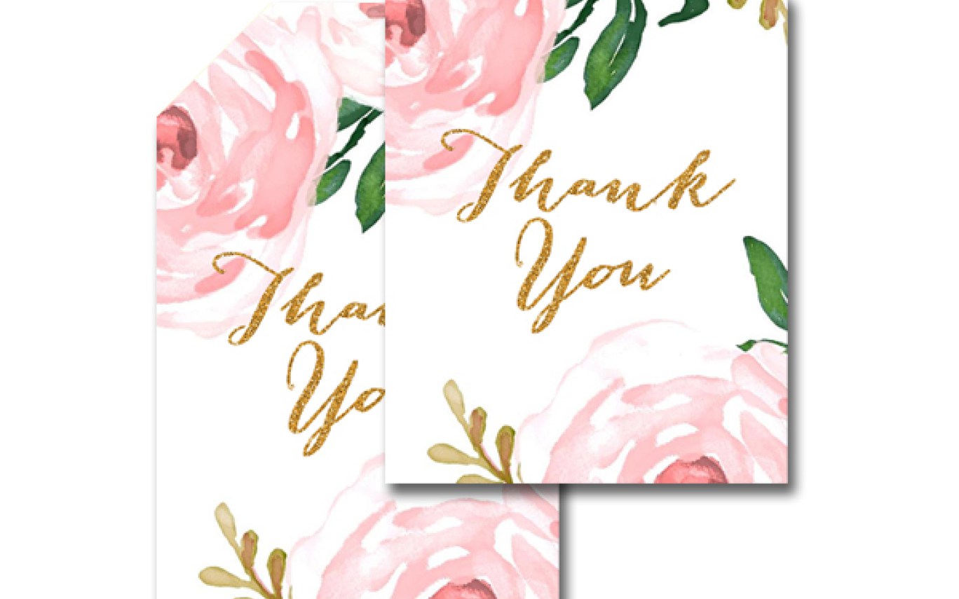 1368x855 Thank You Tags Pretty Watercolor Flowers Favor Tags Instant - Pretty Watercolor Flowers