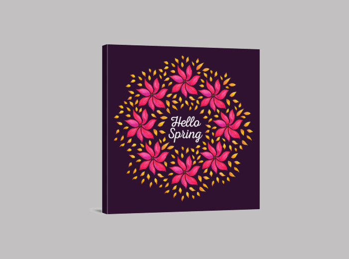 700x520 Pretty Watercolor Flowers Hello Spring Canvas - Pretty Watercolor Flowers