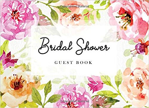 499x363 Bridal Shower Guest Book Pretty Watercolor Flowers Gift Log - Pretty Watercolor Flowers