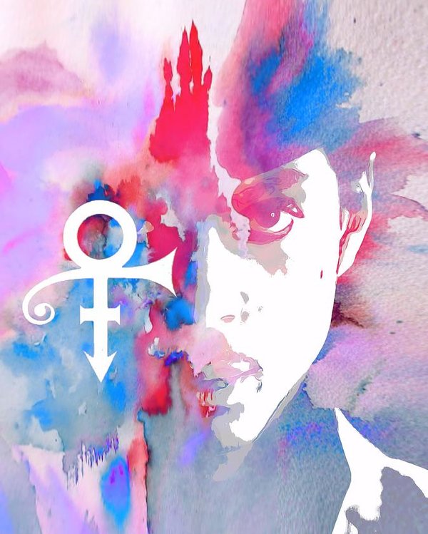 600x749 Prince Watercolor Poster By Dan Sproul - Prince Watercolor