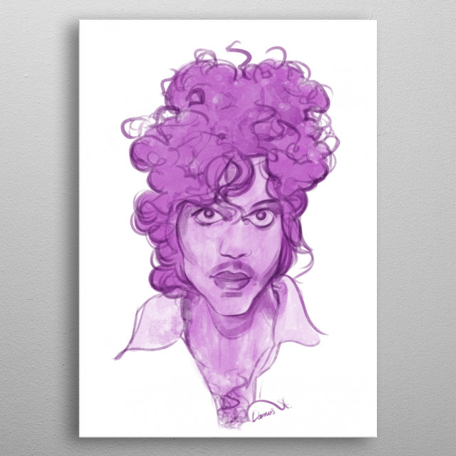 640x640 Prince Watercolor Portrait By Stavros Damos Displate - Prince Watercolor