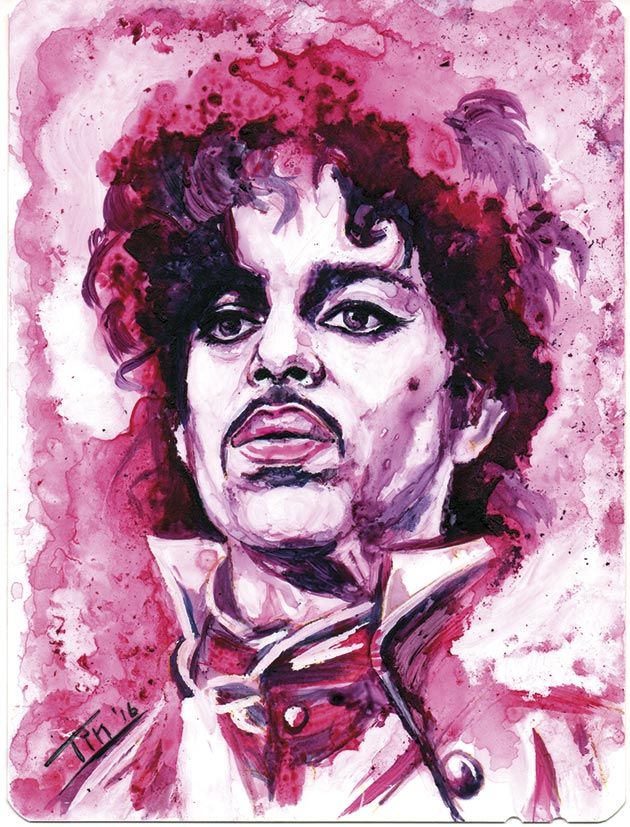 630x827 Purple Rain Prince Watercolor (Aguada) Intentar No Caer En Lo - Prince Watercolor
