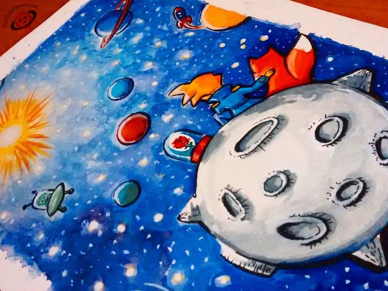 800x600 The Little Prince Watercolor Illustration By David Figueiras - Prince Watercolor