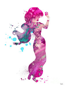 225x300 Jasmine Painting By Watercolor Girl - Princess Jasmine Watercolor