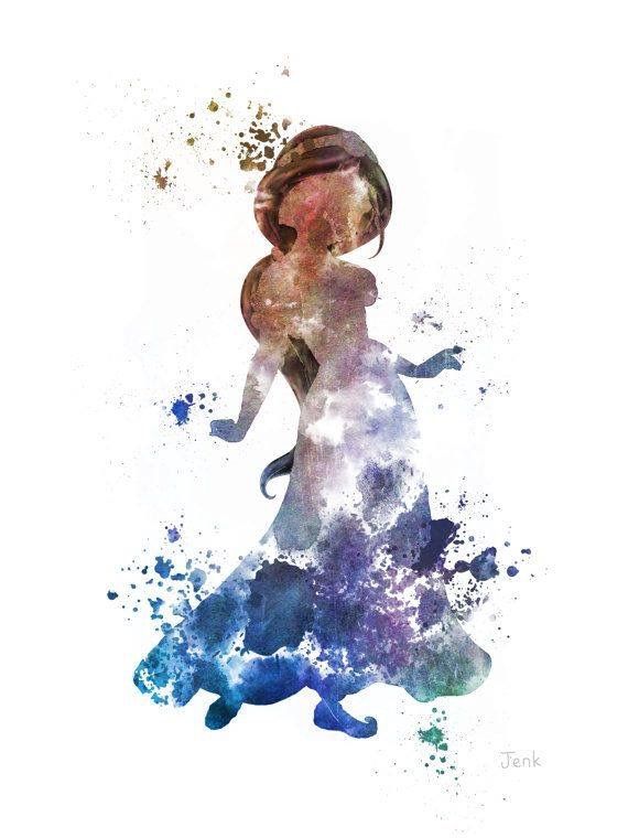 570x760 Princess Jasmine Water Colors Disney Jasmine - Princess Jasmine Watercolor