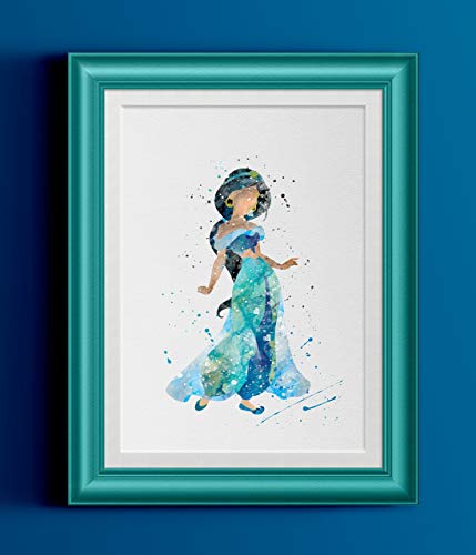429x500 Princess Jasmine Watercolor Home Print Handmade - Princess Jasmine Watercolor