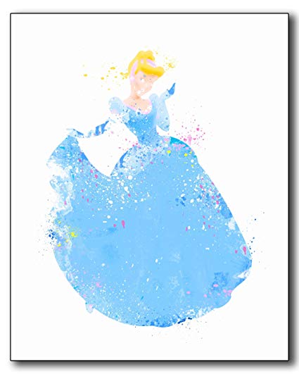 425x531 Cinderella Disney Princess Watercolor Photo Prints - Princess Watercolor