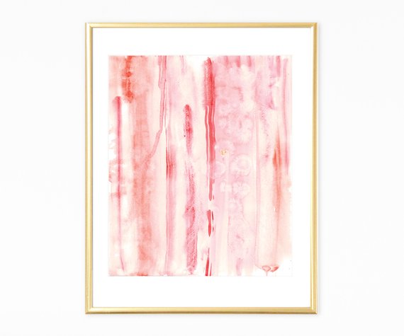 570x475 Printable Watercolor Wall Artpink Abstract Etsy - Printable Watercolor Art