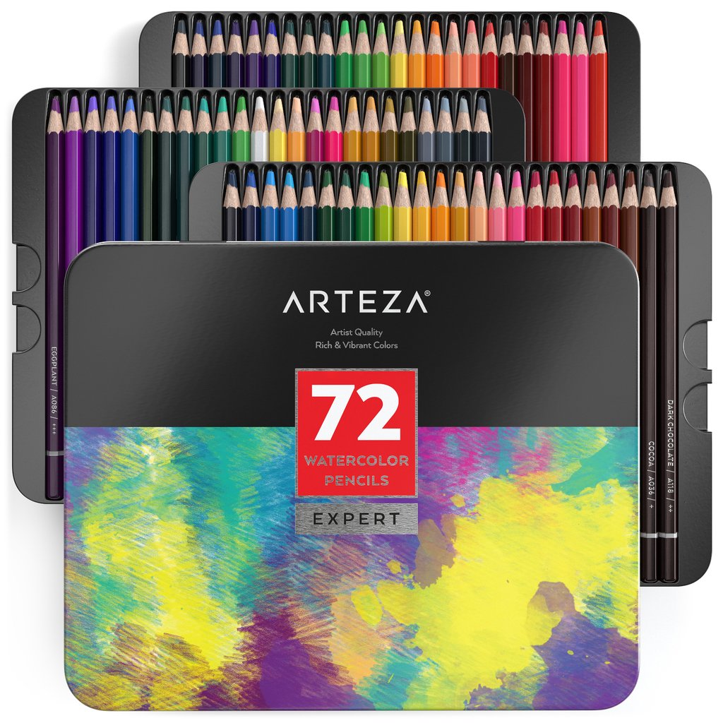 1024x1024 Arteza Professional Watercolor Pencils (Set Of 72) - Professional Watercolor