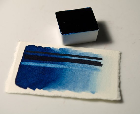 570x467 Prussian Blue Handmade Artist Watercolour Paint Schmincke Etsy - Prussian Blue Watercolor