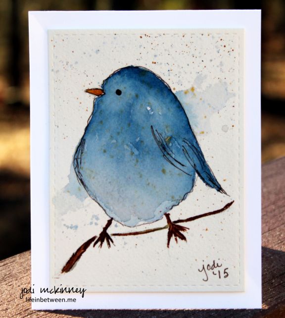 576x642 Winsor And Newton Prussian Blue Bird Of Happiness Watercolor Card - Prussian Blue Watercolor