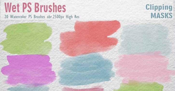 725x380 Top Free Photoshop Watercolor Brushes For Designers - Ps Watercolor Brush
