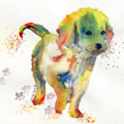 180x180 Colorful Puppy Watercolor - Puppy Watercolor