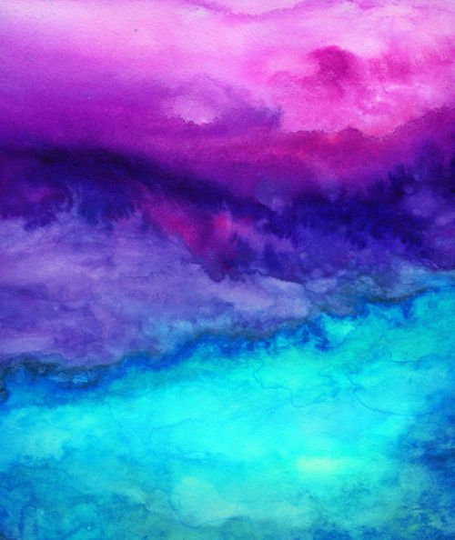 500x594 30 Best Alcohol Ink - Purple Blue Watercolor