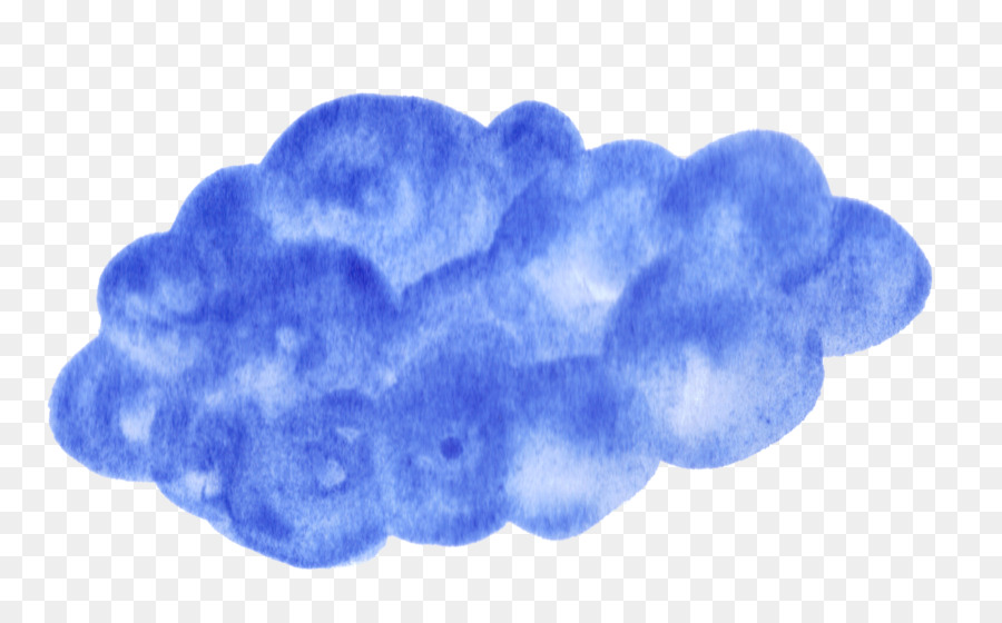 900x560 Transparent Watercolor Blue Watercolor Painting Cloud Purple - Purple Blue Watercolor