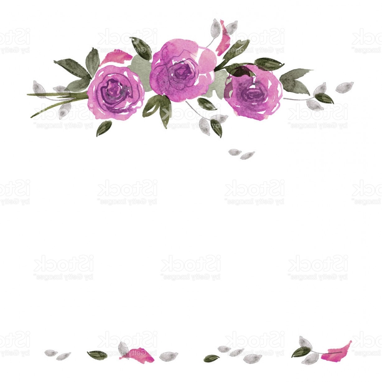 1228x1228 Cute Watercolor Flower Frame Background With Purple Roses Gm - Purple Flower Watercolor
