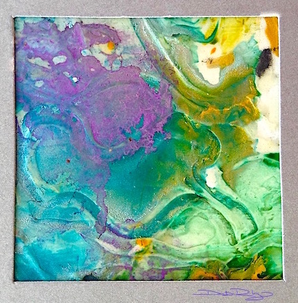 430x438 Viridian Green Watercolors Part Ii Debi Riley - Purple Green Watercolor