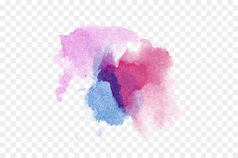 900x600 Watercolor Painting Blue Green Art - Purple Green Watercolor