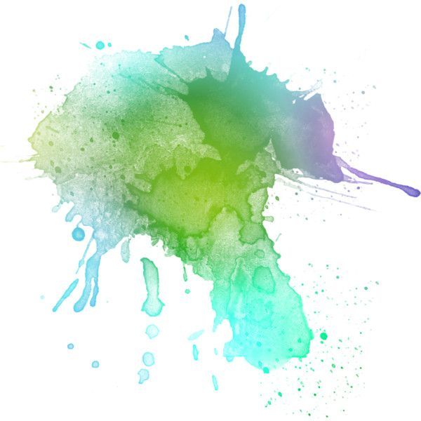 600x600 Paint Splatter Purple Green - Purple Green Watercolor