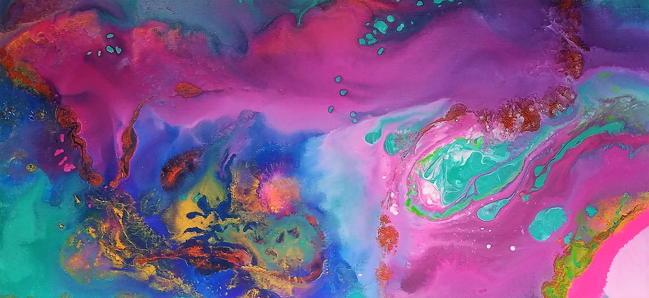 2231x1024 Aurora 2pc Set~24x36 Qzdesigngallery - Purple Watercolor Art