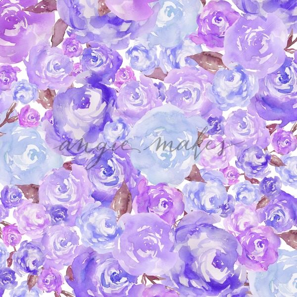 600x600 Purple Watercolor Floral Background - Purple Watercolor Background