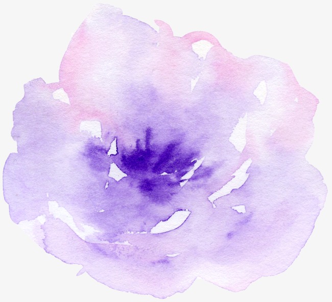 650x592 Purple Rose Gouache, Illustration Lace Elements, Romantic - Purple Watercolor Flowers