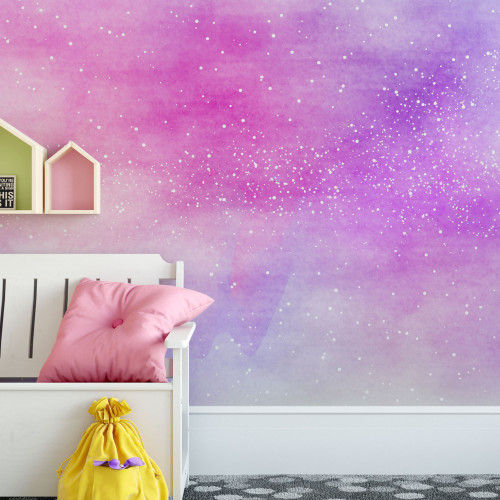 500x500 Purple Watercolor Night Sky Wall Mural Keyreflectionstudios On - Purple Watercolor Wallpaper