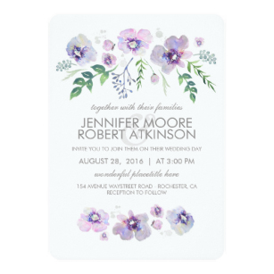 307x307 Watercolor Wedding Invitations Zazzle.co.uk - Purple Watercolor Wedding Invitations