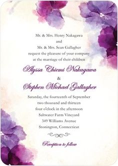 236x332 Purple Watercolor Wedding Invitations Wedding Ideas - Purple Watercolor Wedding Invitations