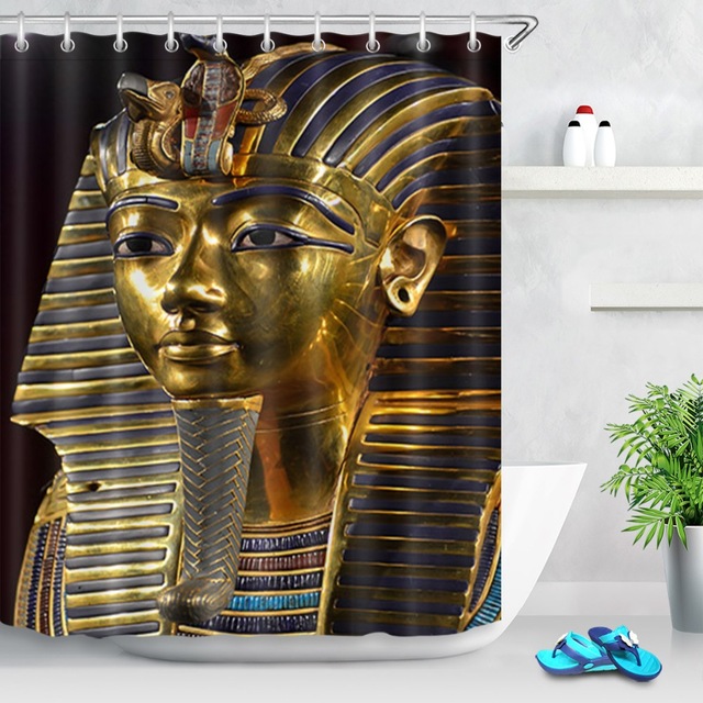 640x640 Lb Black Shower Curtain African Ancient Egypt Pharaoh Pyramid - Pyramid Watercolor