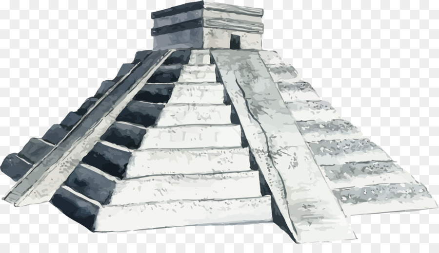 900x520 Mexico Watercolor Painting Royalty Free Illustration - Pyramid Watercolor