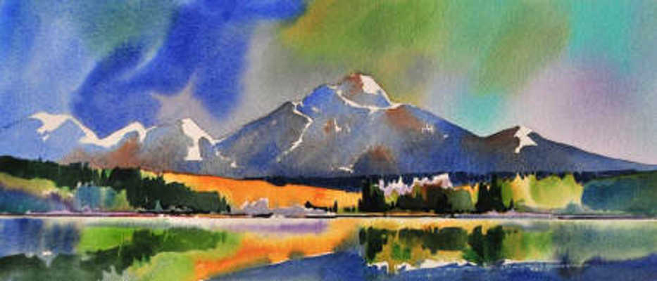 933x400 Patricia Lake - Pyramid Watercolor