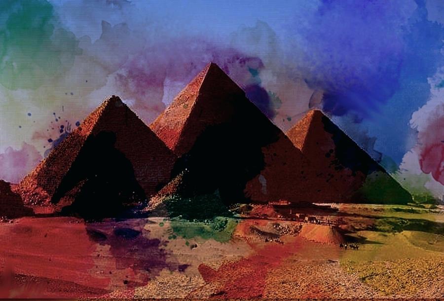 Pyramid Watercolor at PaintingValley.com | Explore collection of ...