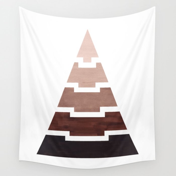 700x700 Raw Umber Aztec Pyramid Triangle Egypt Minimalist Mid Century - Pyramid Watercolor
