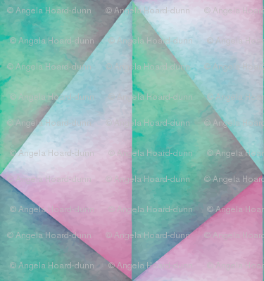 375x400 Watercolor Pyramid Plaid Large Scale Fabric - Pyramid Watercolor