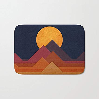 425x425 Afagahah Watercolor Full Golden Moon And Pyramid - Pyramid Watercolor