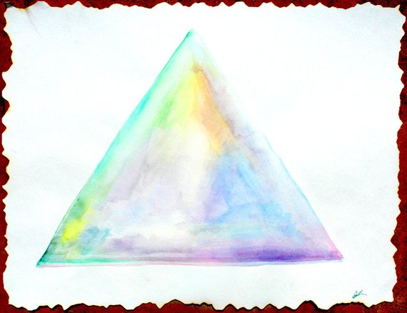 570x438 Framed Angel Aura Pyramid Painting Watercolor Florite Original Etsy - Pyramid Watercolor