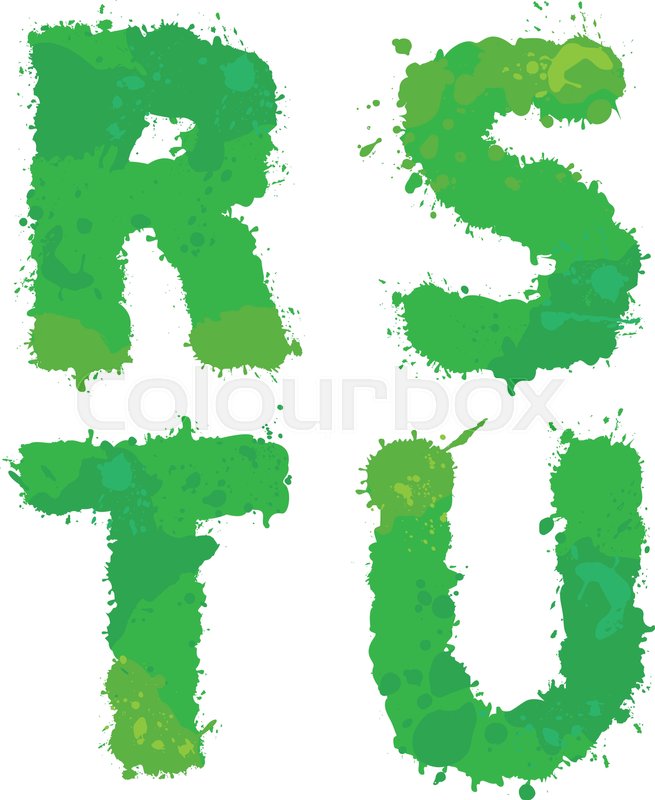 655x800 R, S, T, U, Handdrawn English Alphabet - R Watercolor