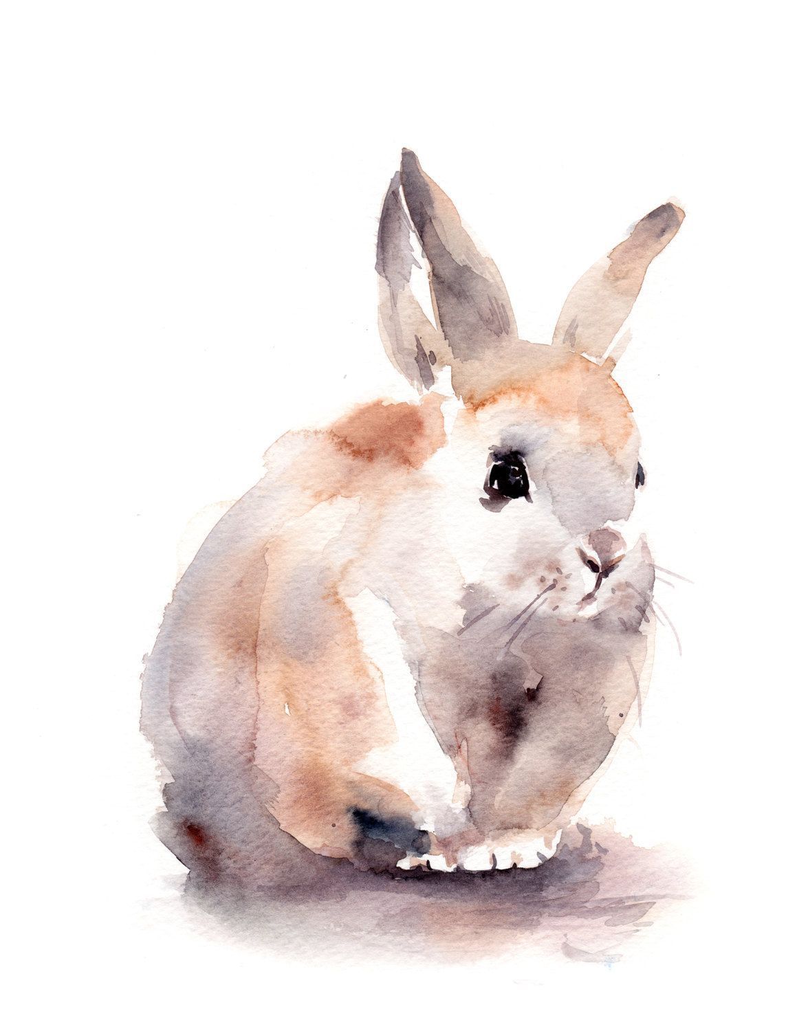1178x1500 Bunny Watercolor Print, Watercolor Painting Art Print, Cute Rabbit - Rabbit Watercolor