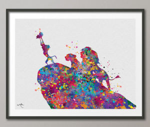 300x253 Lion King Family Simba Rafiki Mufasa Sarabi Watercolor Print - Rafiki Watercolor