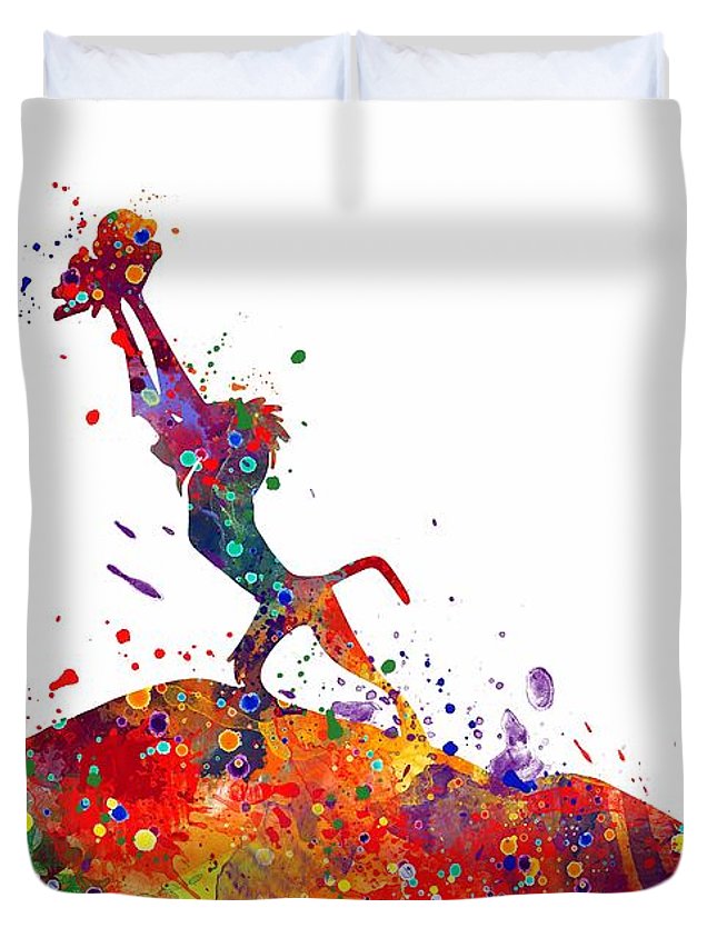 645x853 The Lion King Rafiki And Simba Watercolor Art Print Duvet Cover - Rafiki Watercolor