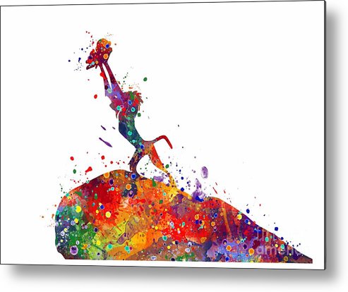 493x414 The Lion King Rafiki And Simba Watercolor Art Print Metal Print By - Rafiki Watercolor