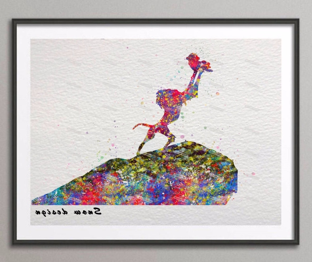 1000x842 Displaying Photos Of Lion King Canvas Wall Art (View 10 Of 15 Photos) - Rafiki Watercolor