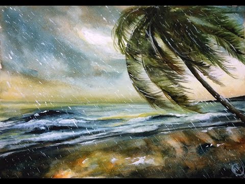 480x360 Watercolor Rain Painting Demonstration - Rain Watercolor Painting