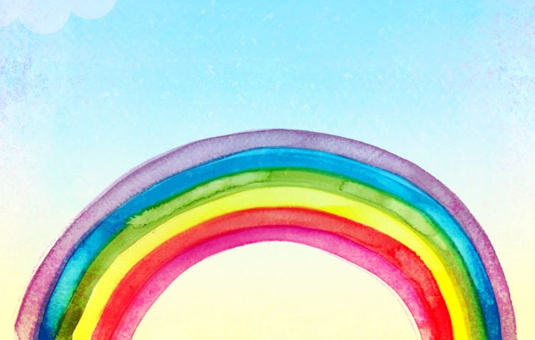 750x477 How To Arrange A Rainbow Party (1904) - Rainbow Watercolor