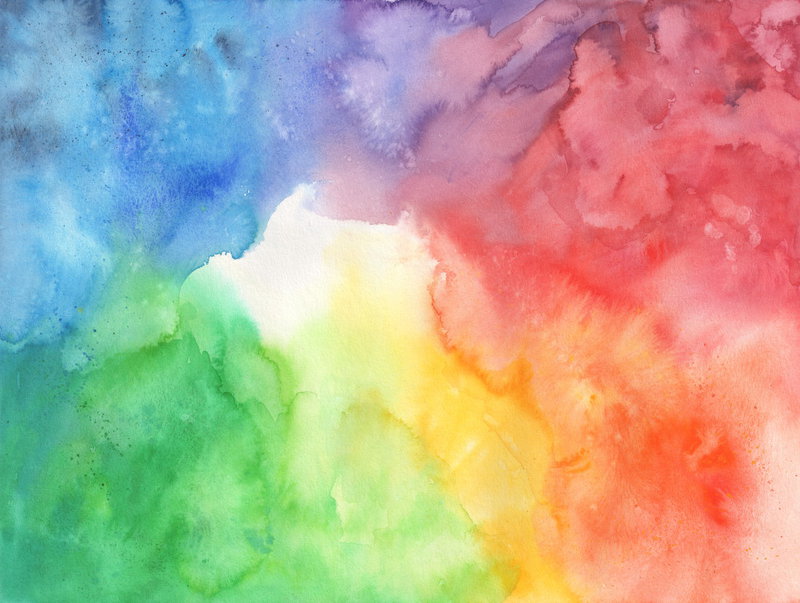800x603 Colorful Watercolor Texture By Connyduck - Rainbow Watercolor