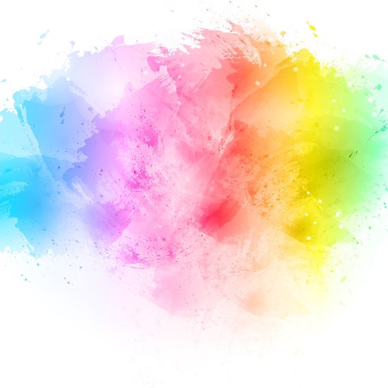 550x550 Rainbow Abstract Artistic Watercolor Splash Background Posters By - Rainbow Watercolor Background