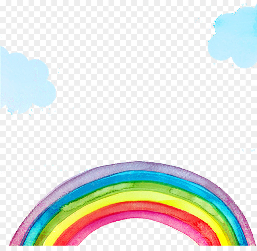 900x880 Watercolor Painting Rainbow - Rainbow Watercolor Background